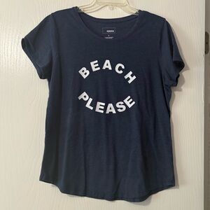 Navy Blue Graphic Tee - Beach Please
